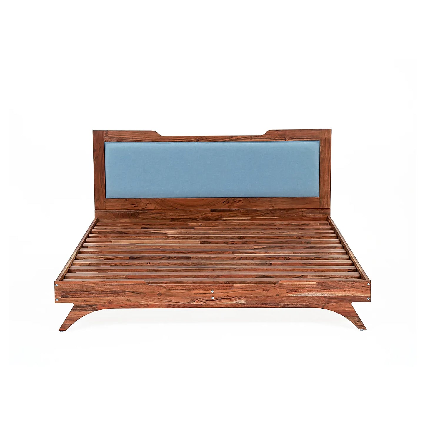 Nirvana Wooden Bed Without Storage (Queen Size, Natural Finish)