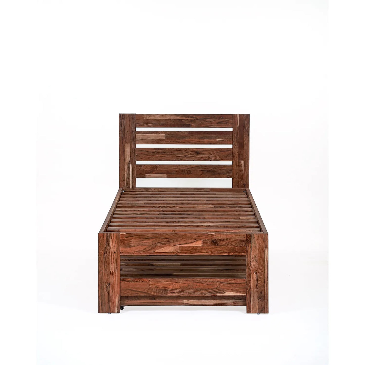 Boston Wooden Trundle Single Bed in Natural Finish