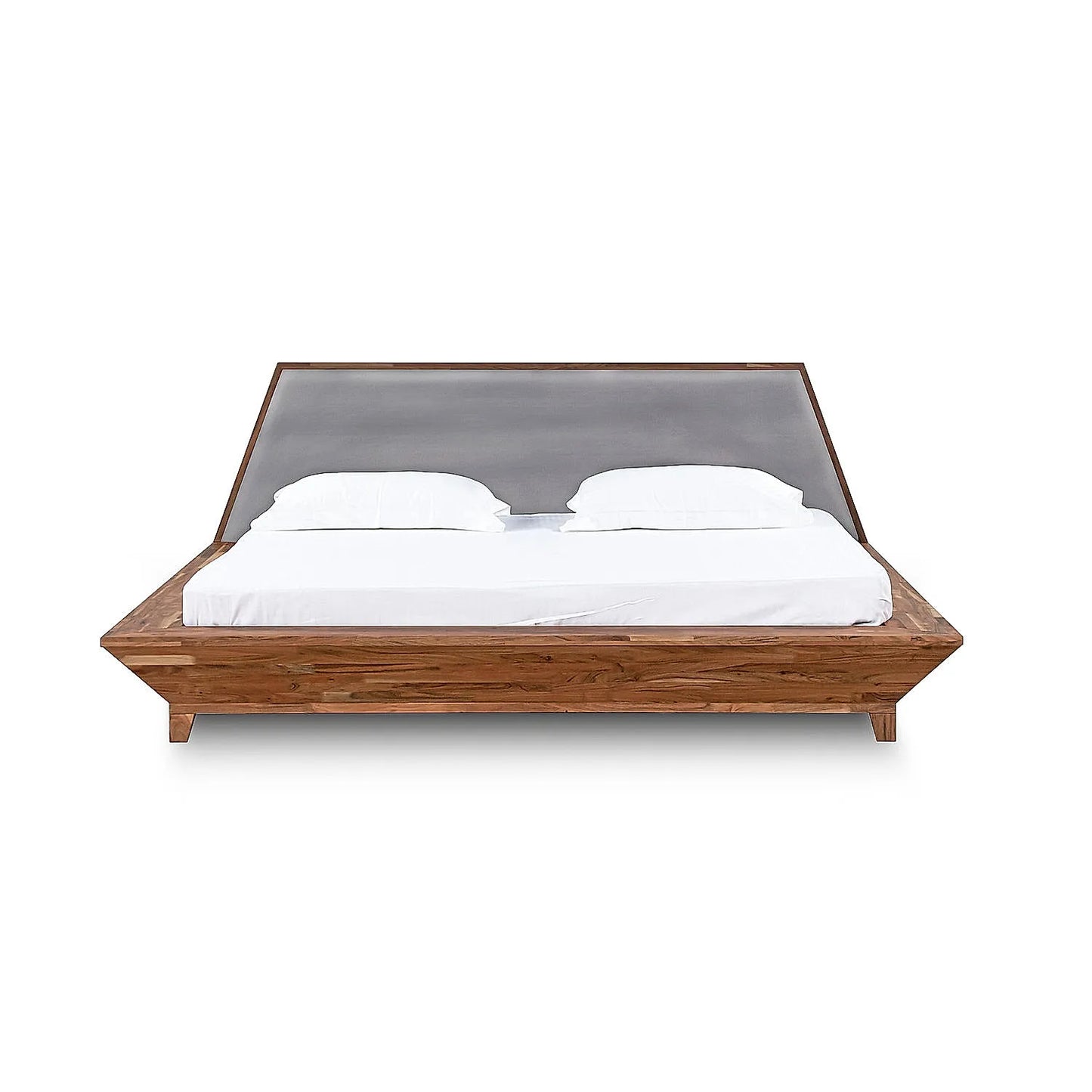 Avan Wooden King Size Bed in Natural Finish