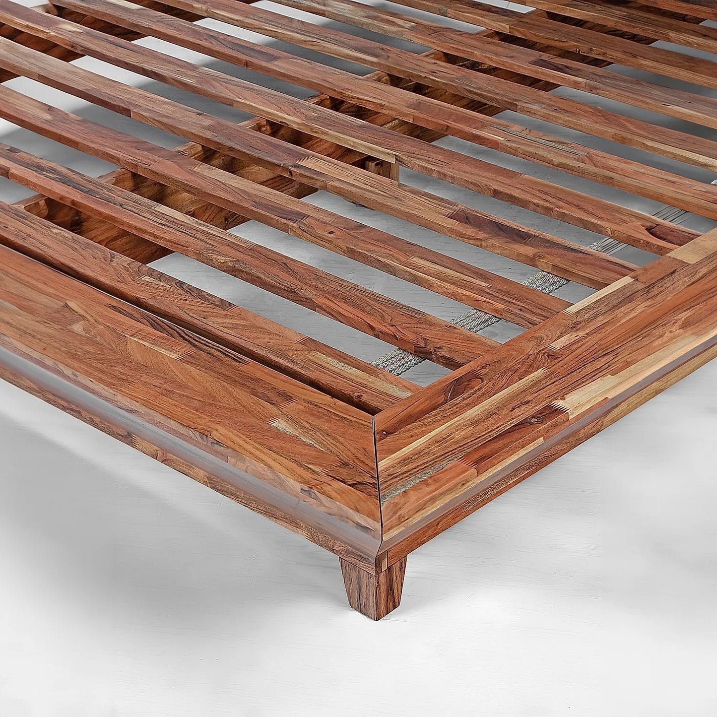 Avan Wooden King Size Bed in Natural Finish