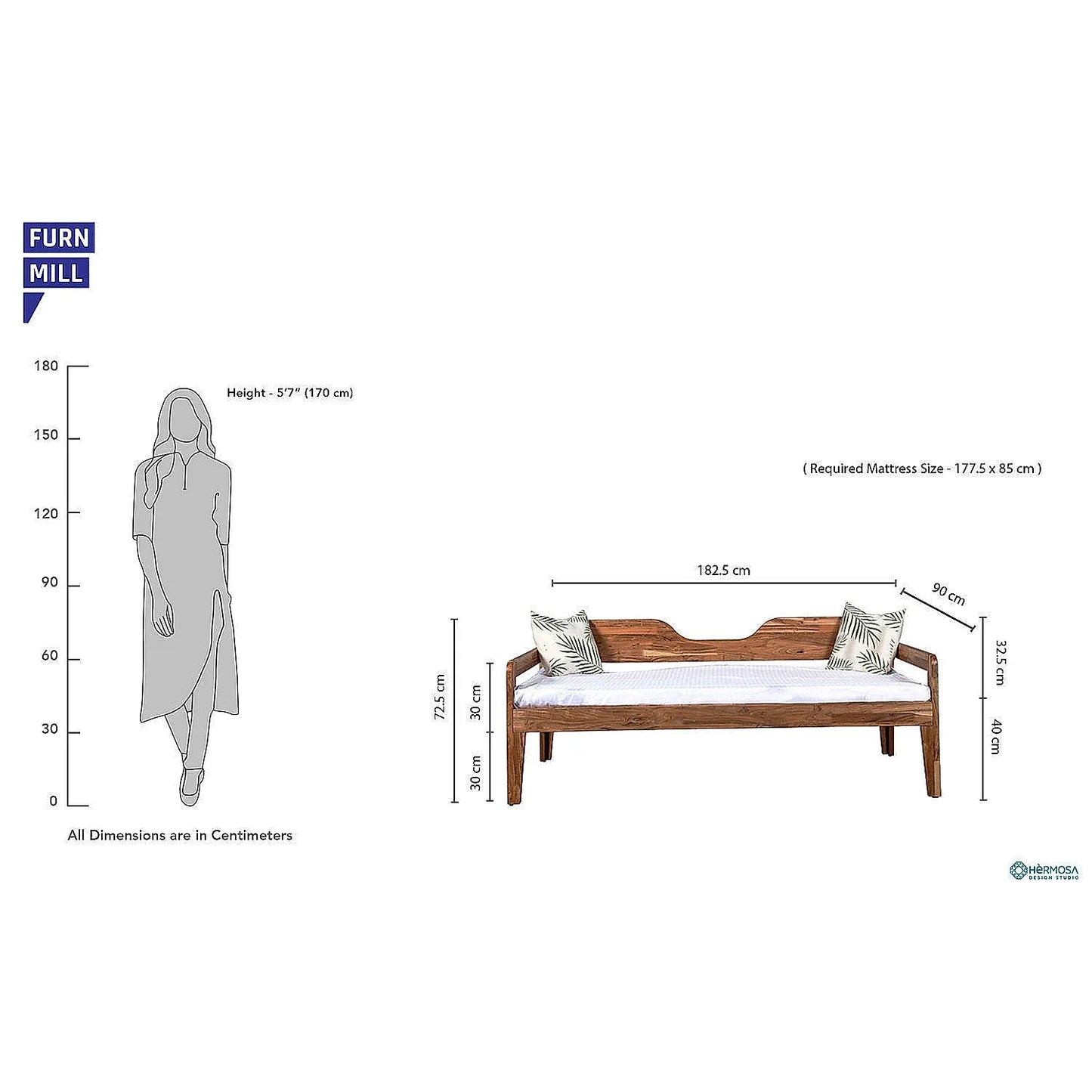 Greece Wooden Day Bed