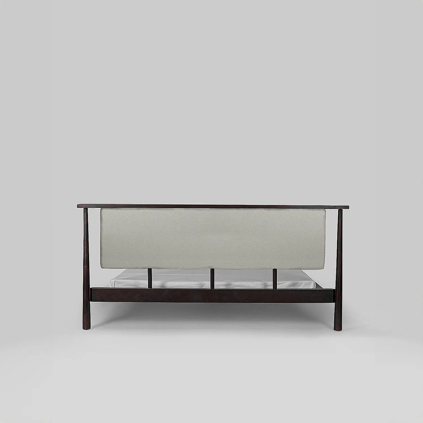 Cleo Queen Size Wooden Bed in Dark Walnut Finish