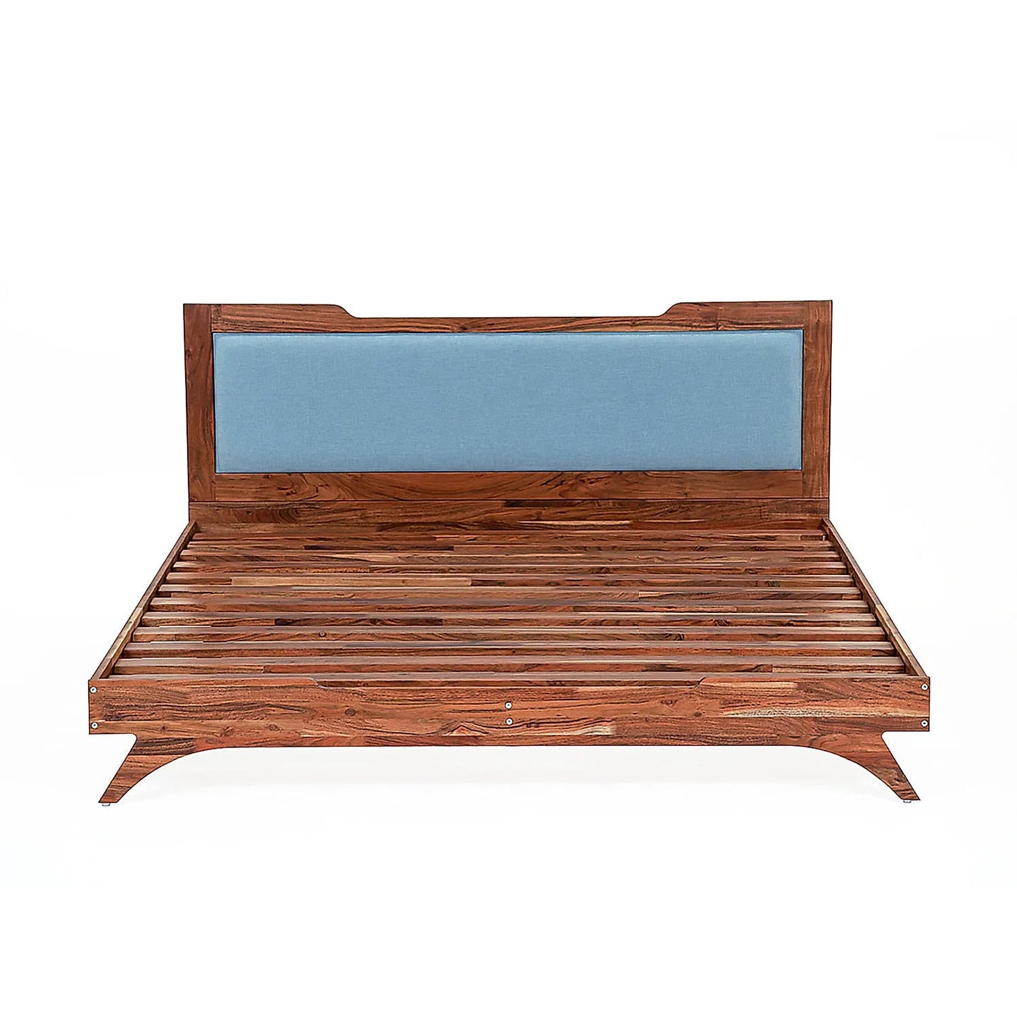 Nirvana Wooden Bed Without Storage (King Size, Natural Finish)