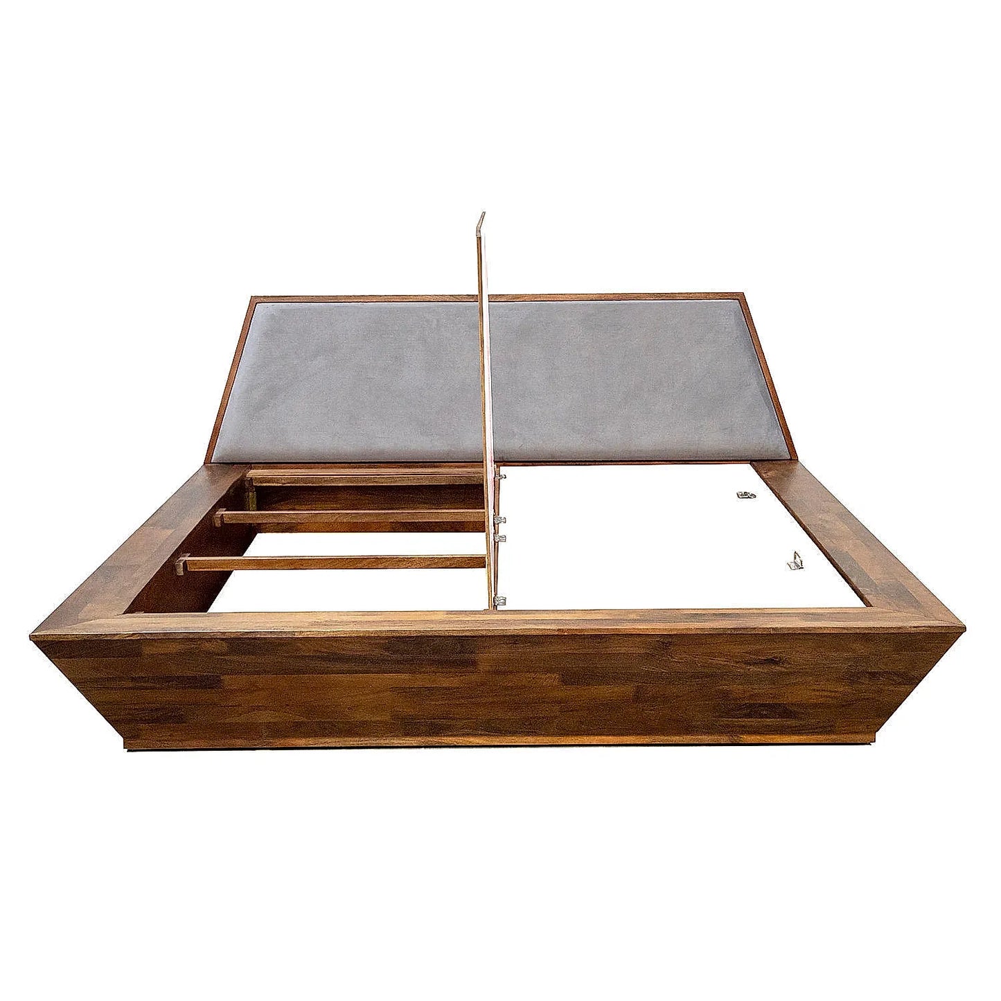Avan Wooden King Size Bed With Storage (Natural Finish)
