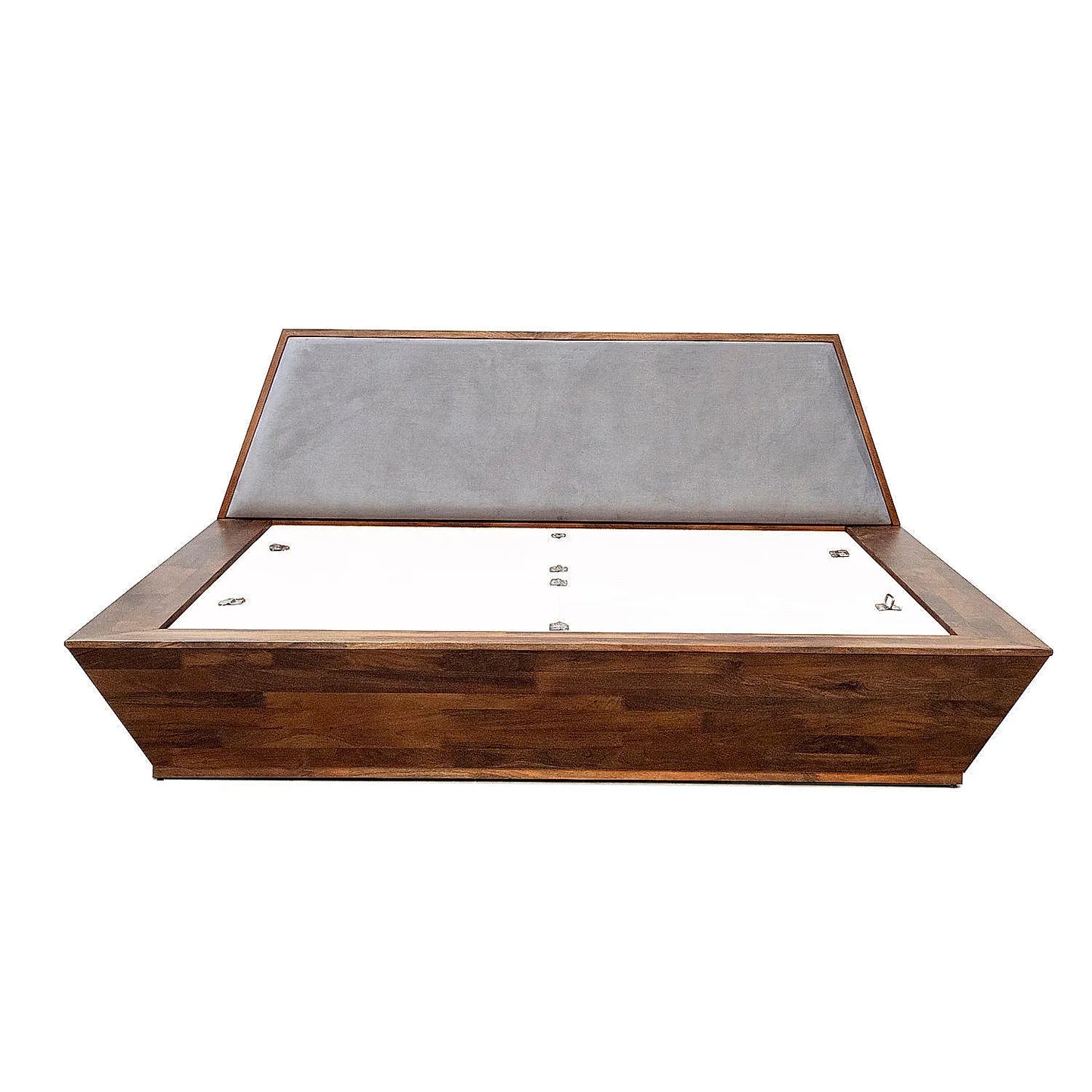 Avan Wooden King Size Bed With Storage (Natural Finish)