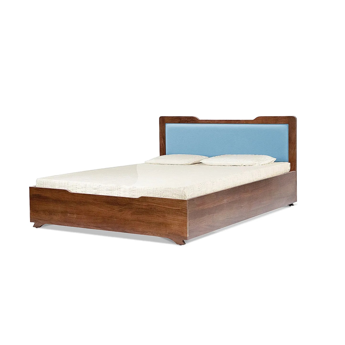 Nirvana Wooden Bed With Storage (King Size, Natural Finish)