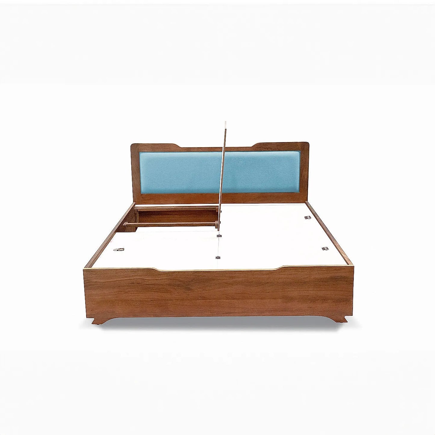 Nirvana Wooden Bed With Storage (King Size, Natural Finish)