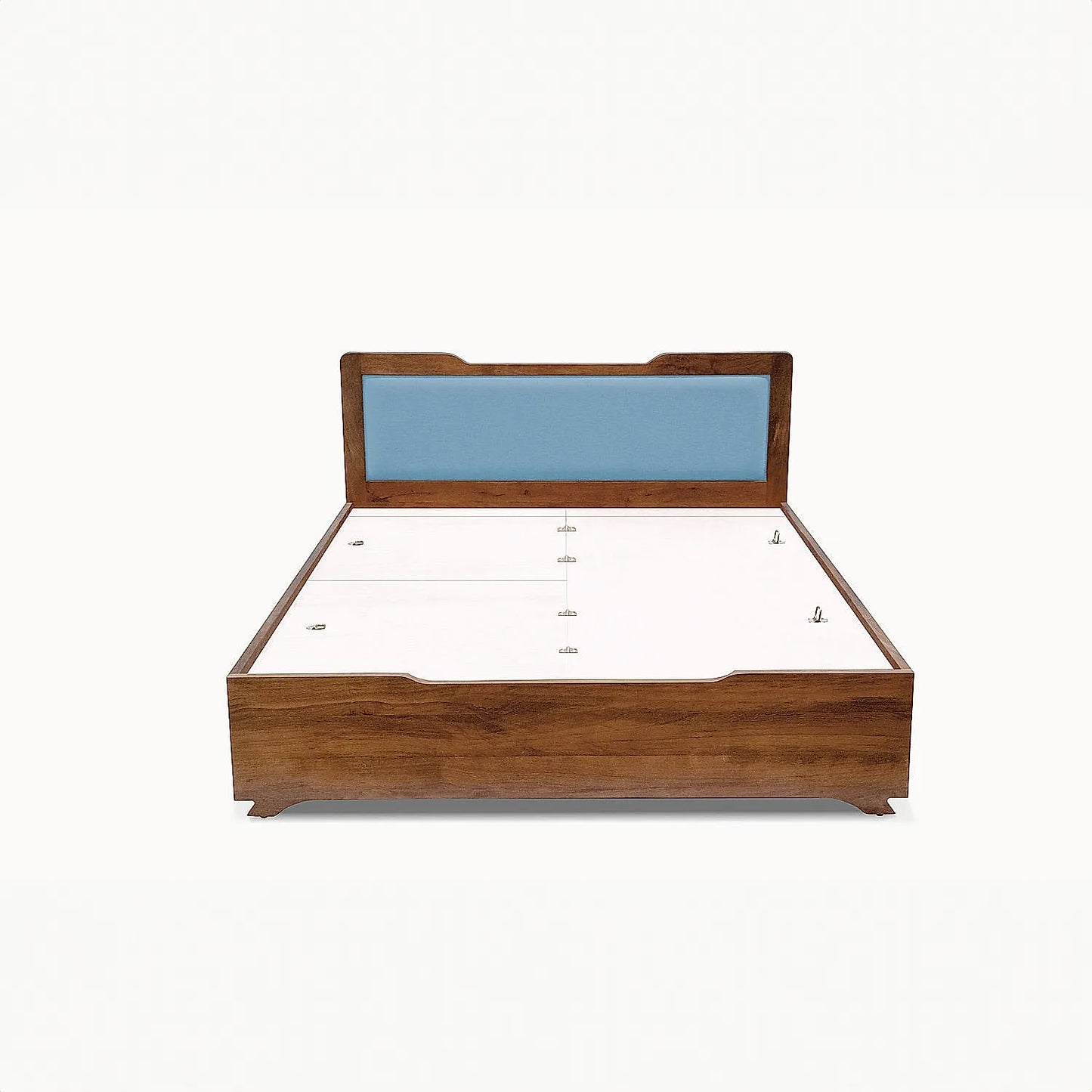 Nirvana Wooden Bed With Storage (Queen Size, Natural Finish)