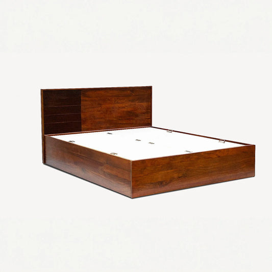 Emma King Size Wooden Bed With Storage