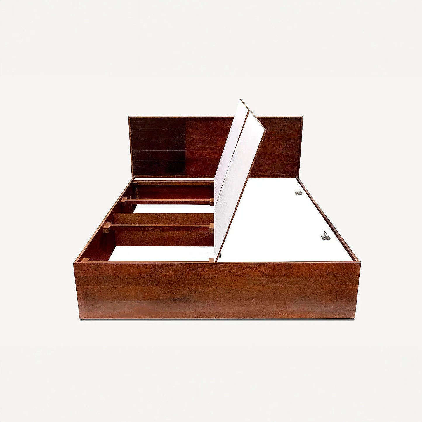 Emma King Size Wooden Bed With Storage