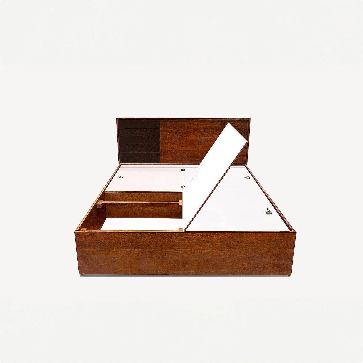 Emma Queen Size Wooden Bed With Storage