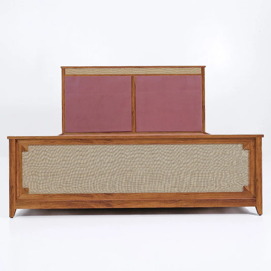 Barrow Rattan Bed with Storage (Natural Finish)