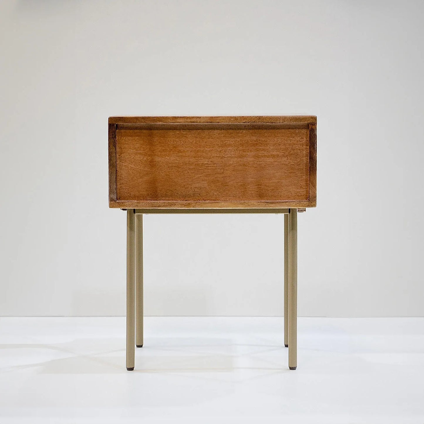 Medley Wooden Bedside Table with Metal Legs