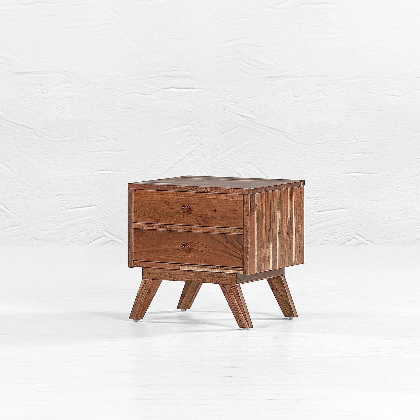 Greek Wooden Bedside Table in Natural Finish