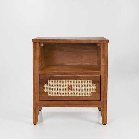 Juno Wooden Bedside Table in Natural Finish