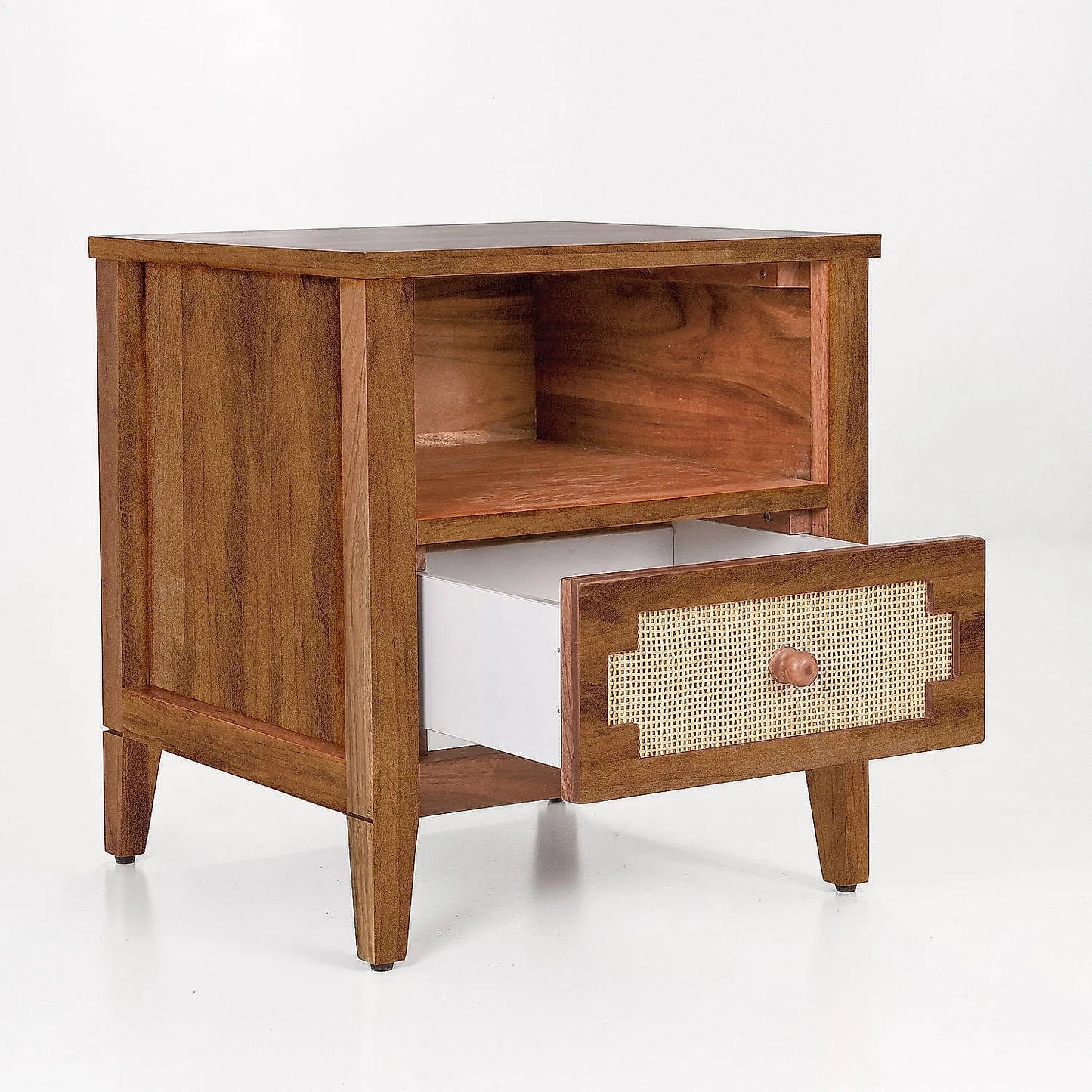 Juno Wooden Bedside Table in Natural Finish