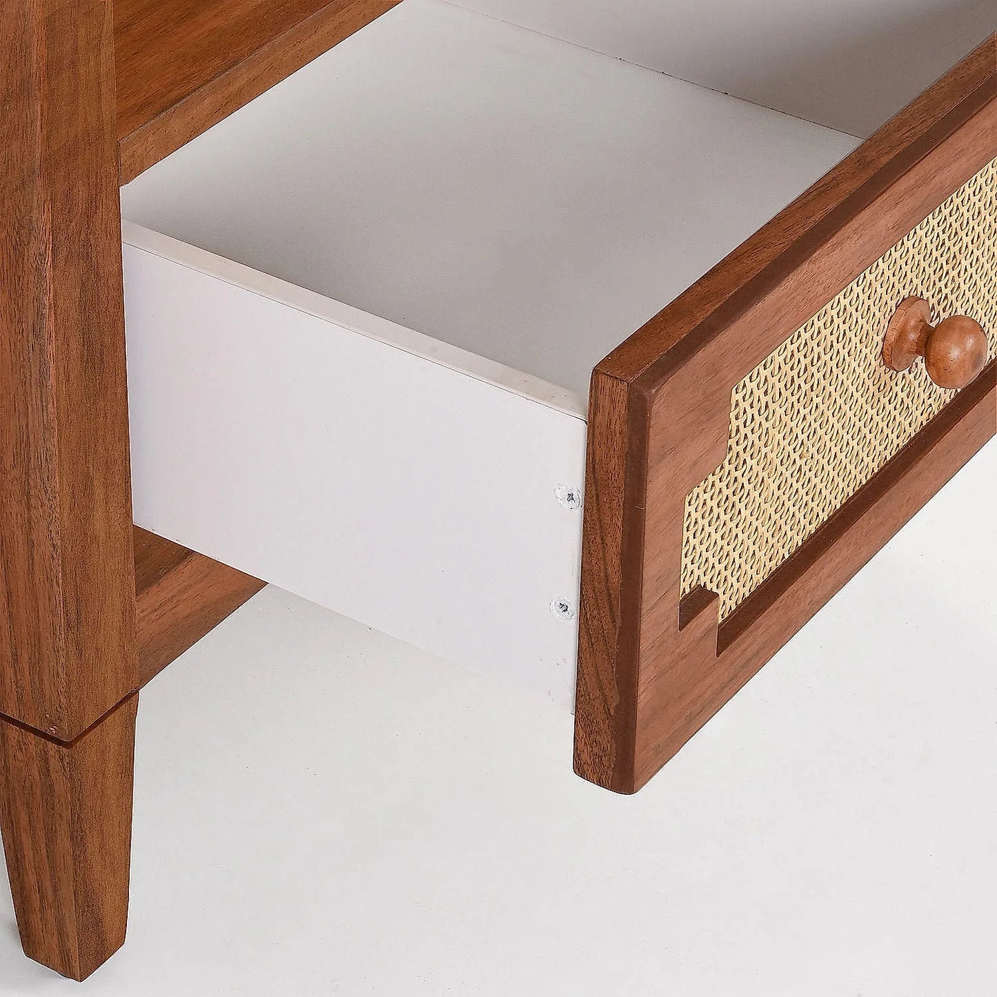 Juno Wooden Bedside Table in Natural Finish
