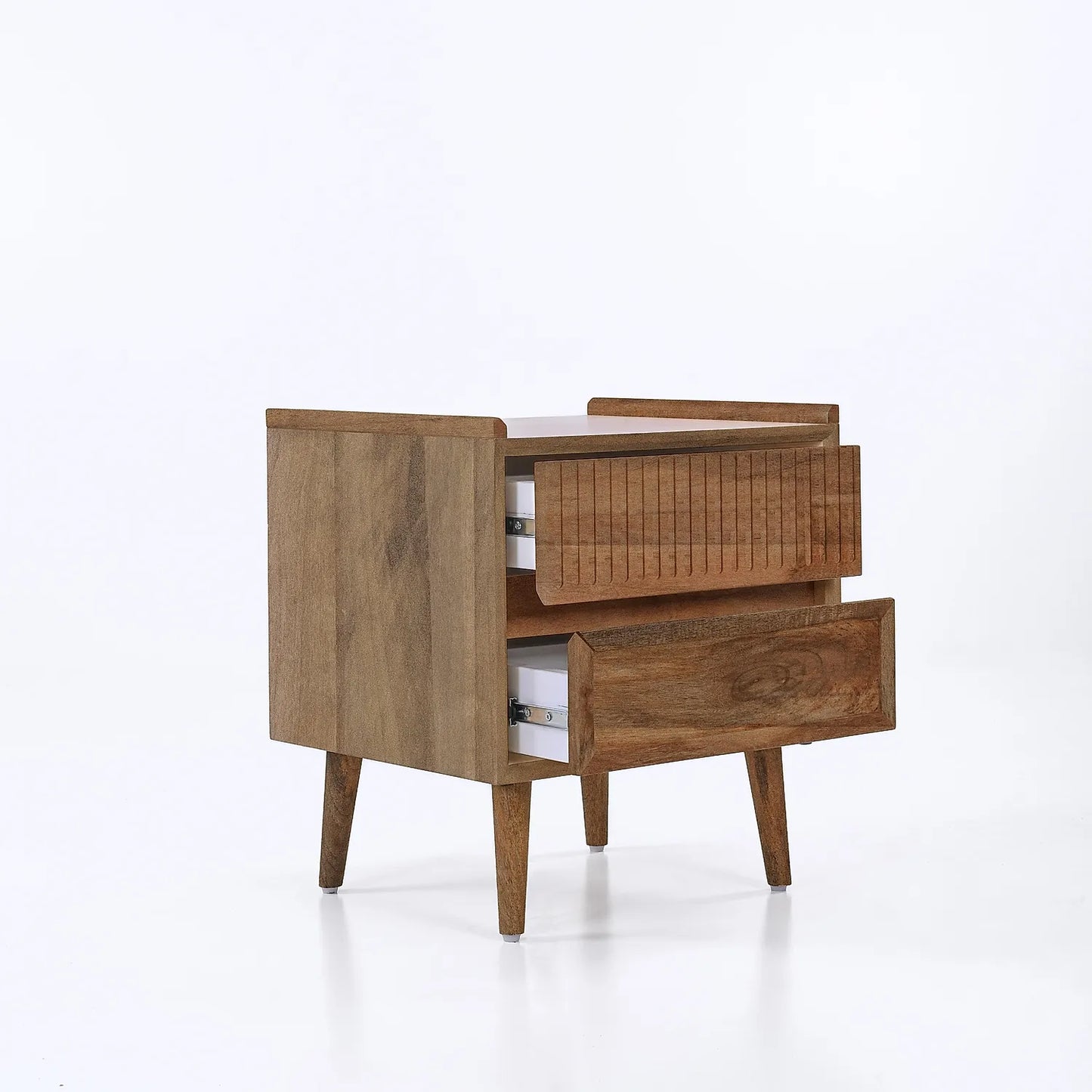 Sudan Wooden Bedside Table in Natural Finish