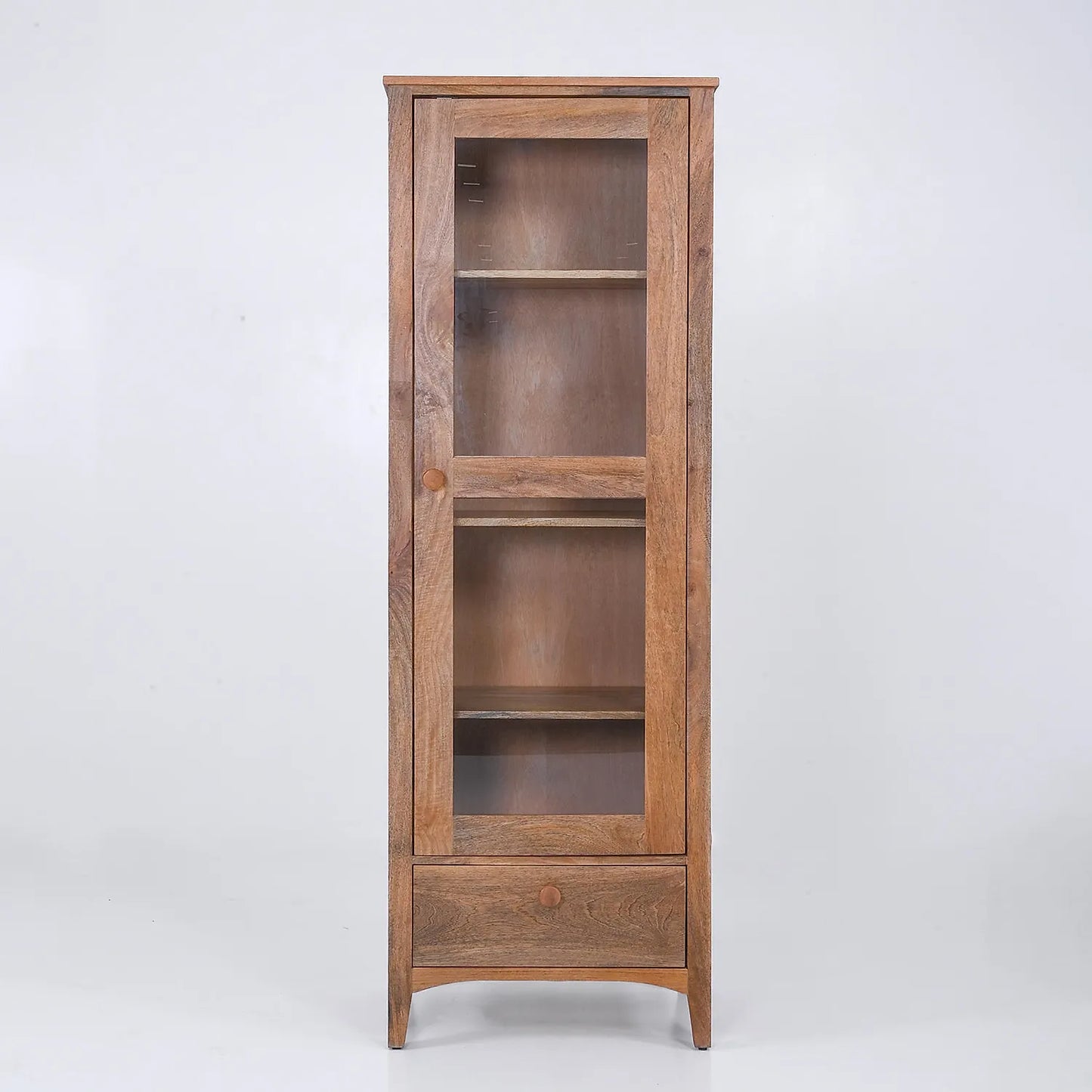 Brooks Wooden Tall Cabinet in Natural Finish