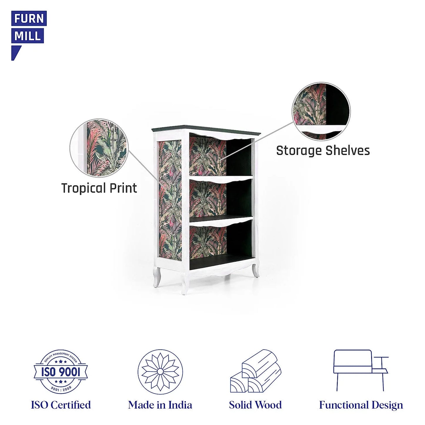Olivia Wooden Open Cabinet