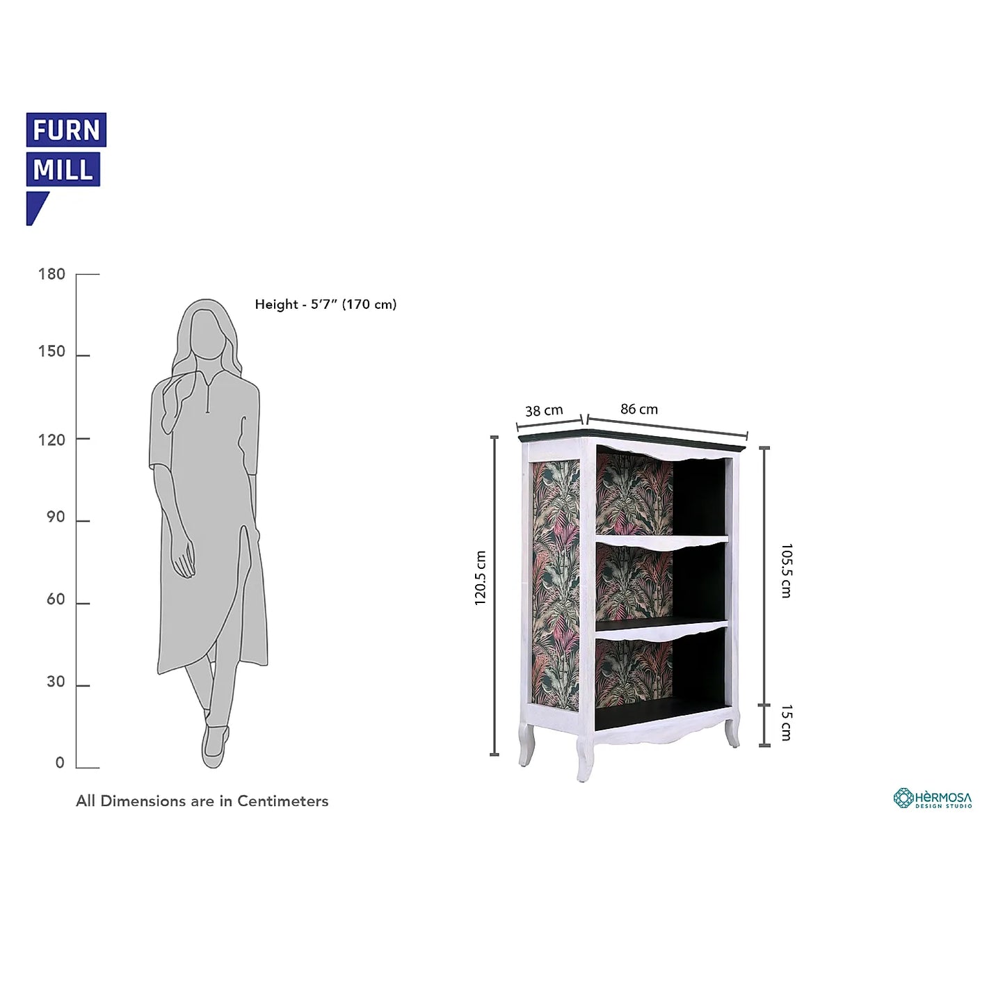 Olivia Wooden Open Cabinet