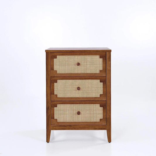 Scott Rattan 3 Chest of Drawer in Natural Finish