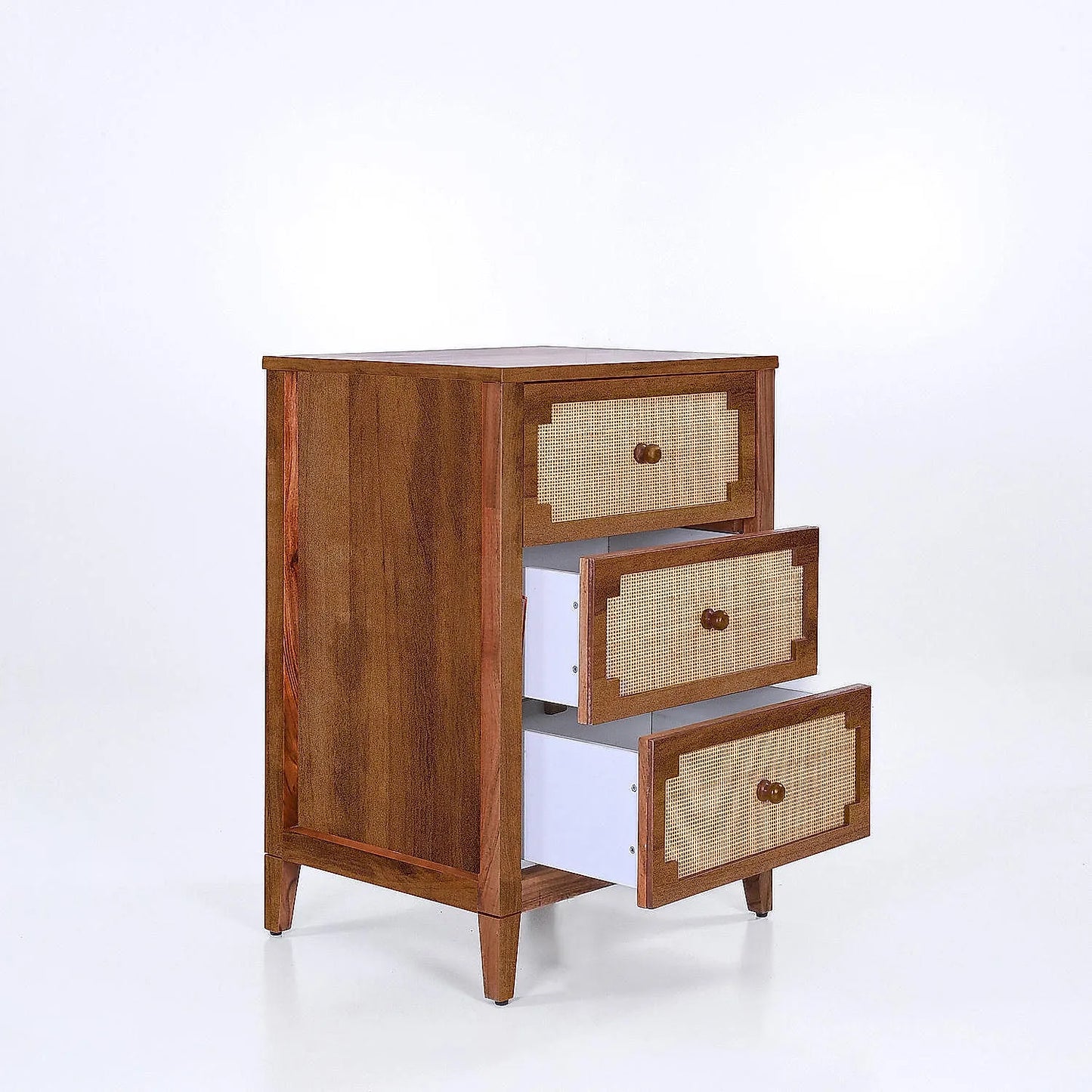 Scott Rattan 3 Chest of Drawer in Natural Finish