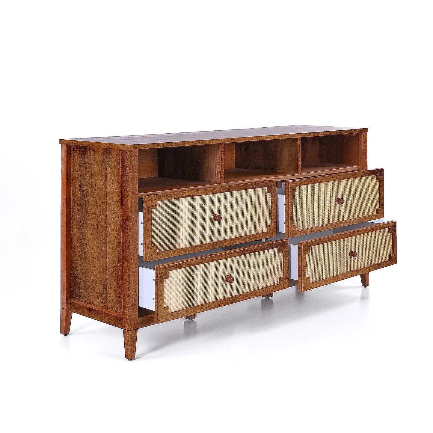 Scott Rattan TV unit in Natural Finish