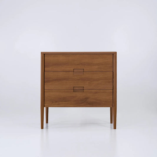 Simone Wooden 3 Chest of Drawers (Natural Finish)
