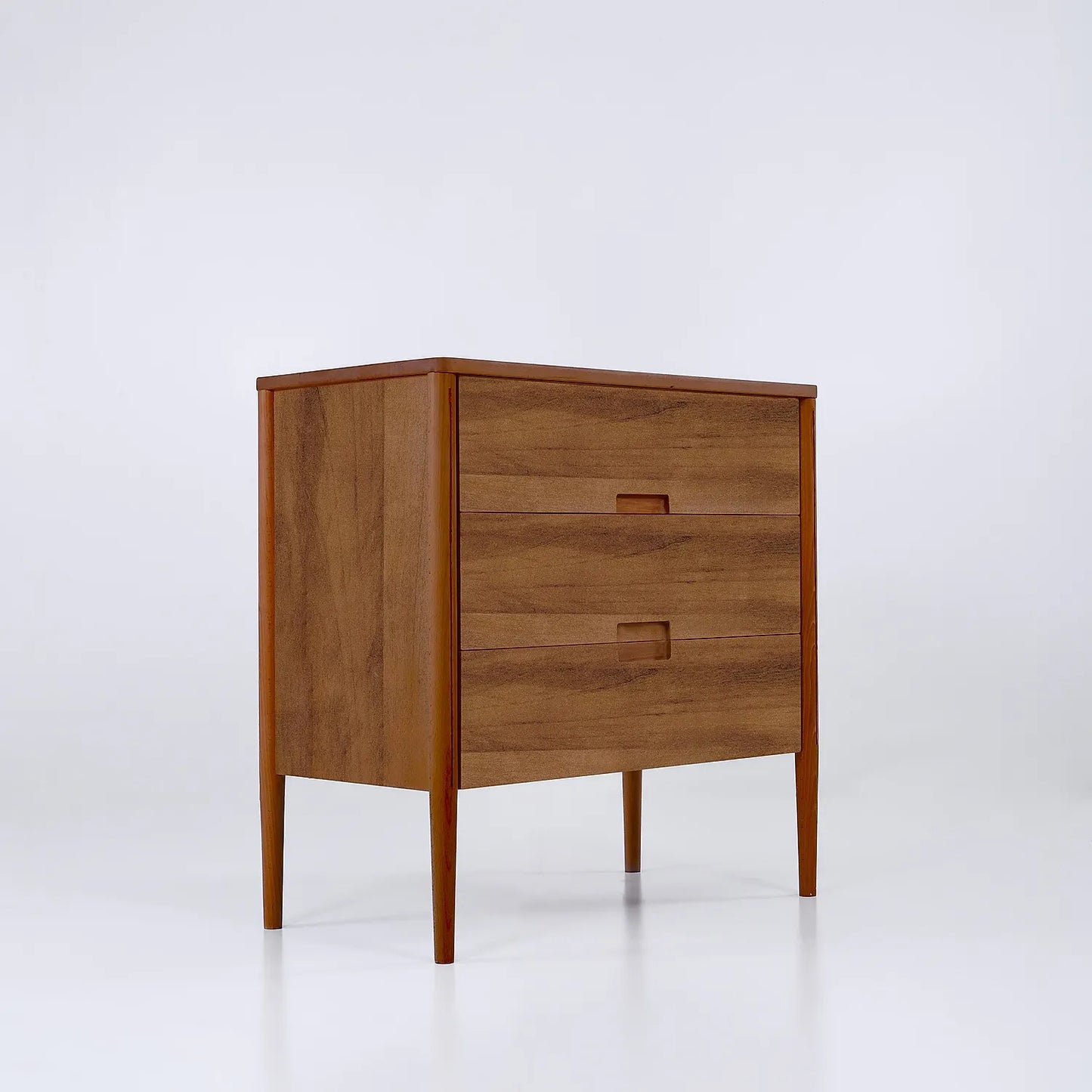 Simone Wooden 3 Chest of Drawers (Natural Finish)