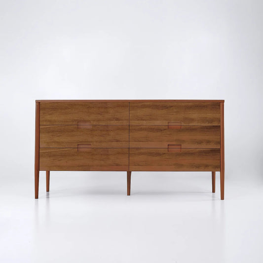Simone Wooden 6 Chest of Drawers (Natural Finish)
