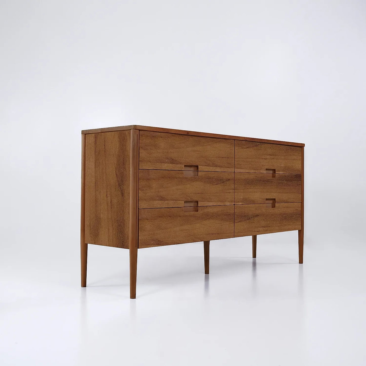 Simone Wooden 6 Chest of Drawers (Natural Finish)
