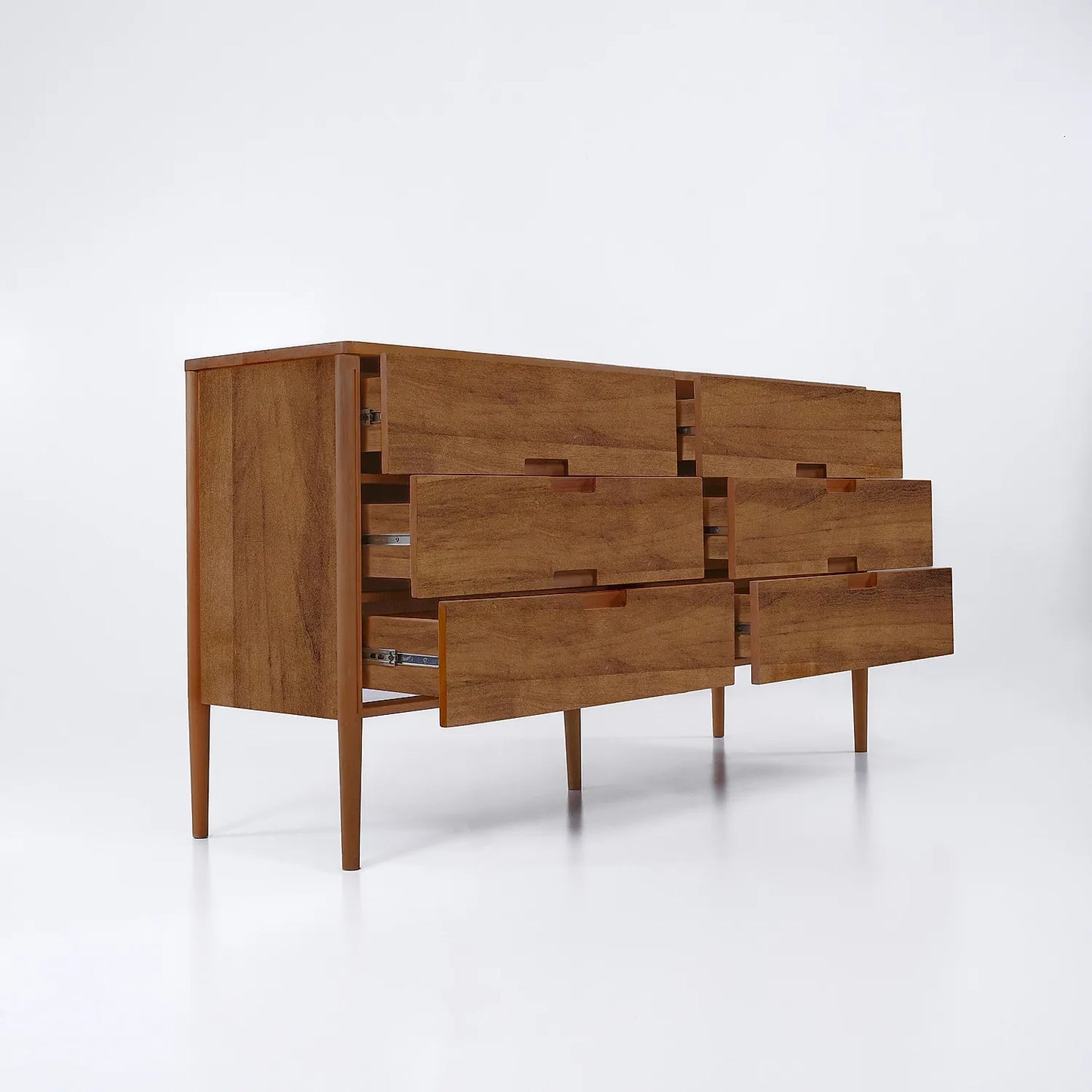 Simone Wooden 6 Chest of Drawers (Natural Finish)