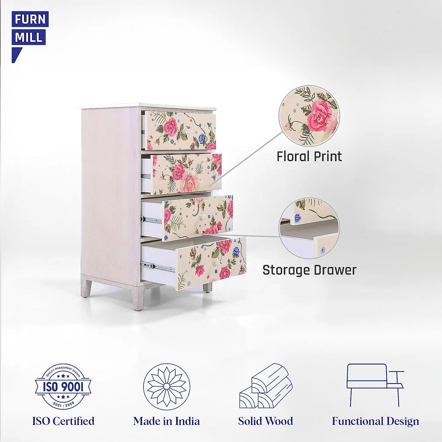 Rosa Wooden Chest of Drawer