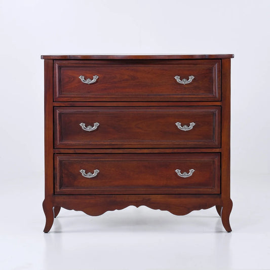 Juliet Wooden 3 Chest of Drawers (Teak Finish)