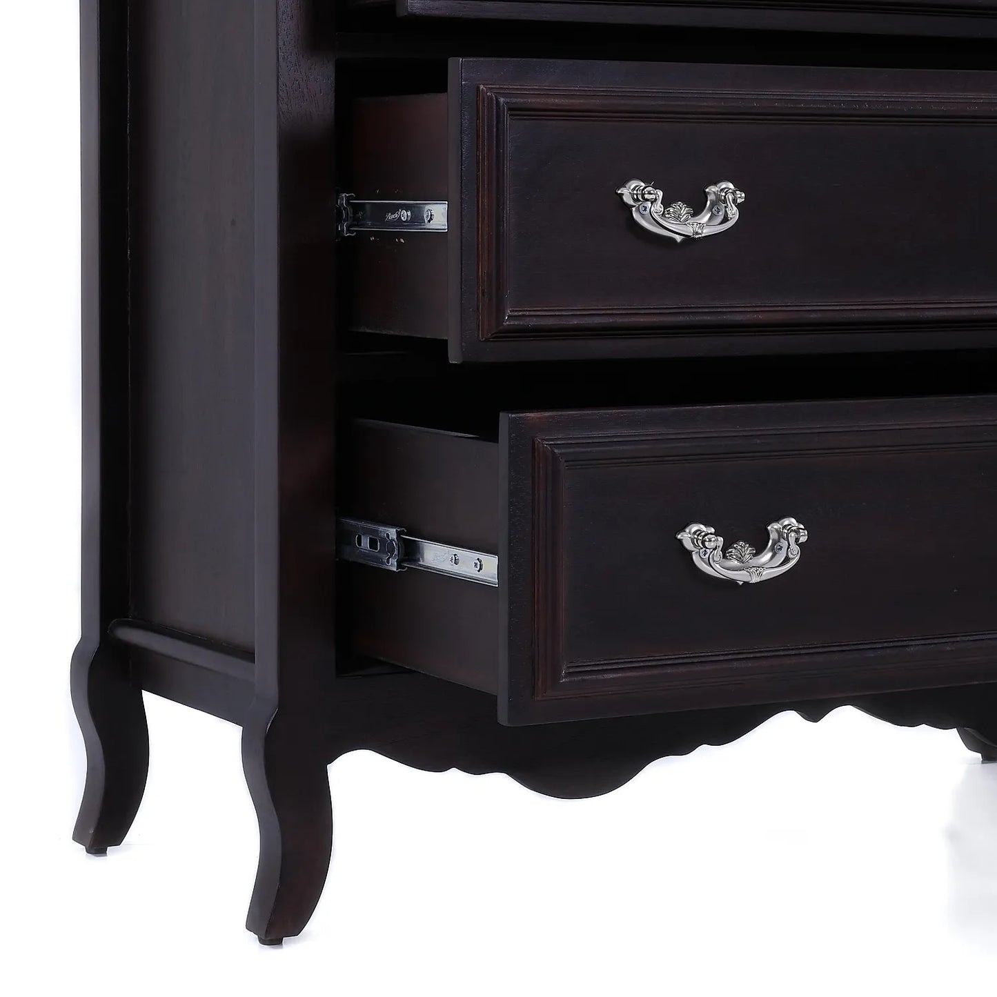 Callisto Wooden 5 Chest of Drawers (Dark Walnut Finish)