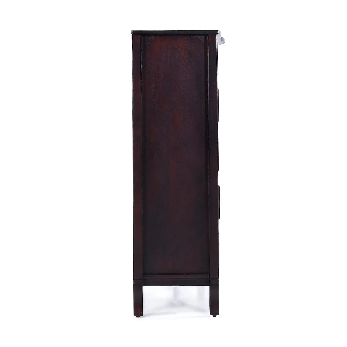 Callisto Wooden 5 Chest of Drawers (Dark Walnut Finish)