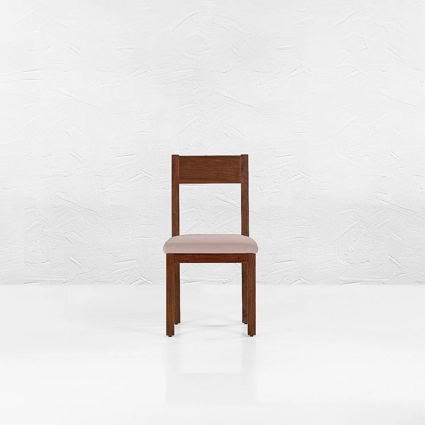 Orion Wooden Dining Chair - Set of 2 - (Velvet, Pink) - Natural Finish