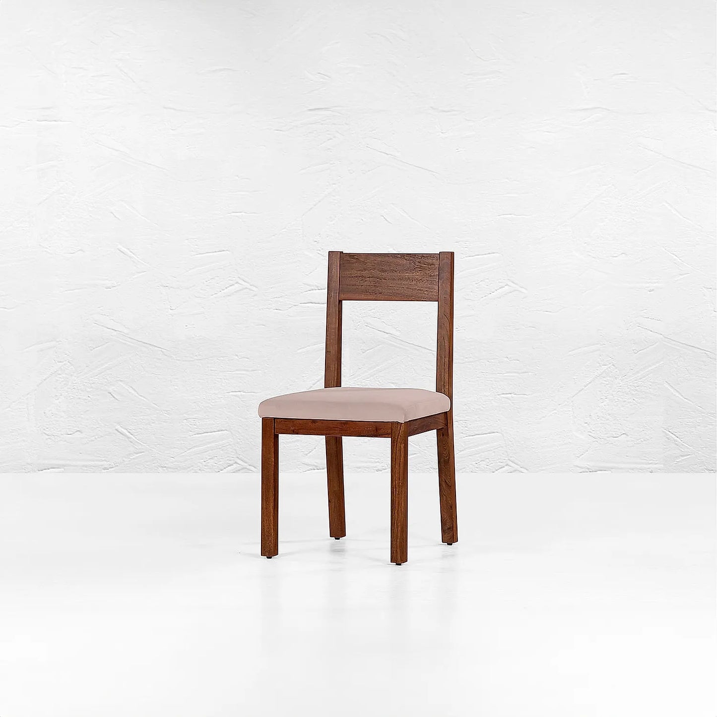 Orion Wooden Dining Chair - Set of 2 - (Velvet, Pink) - Natural Finish