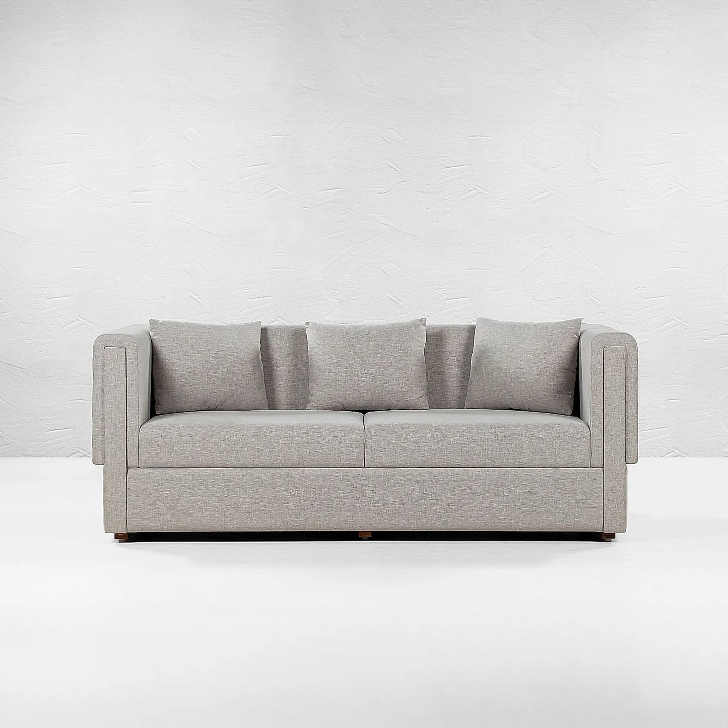 California 3 Seater Fabric Sofa (Linen, Grey)