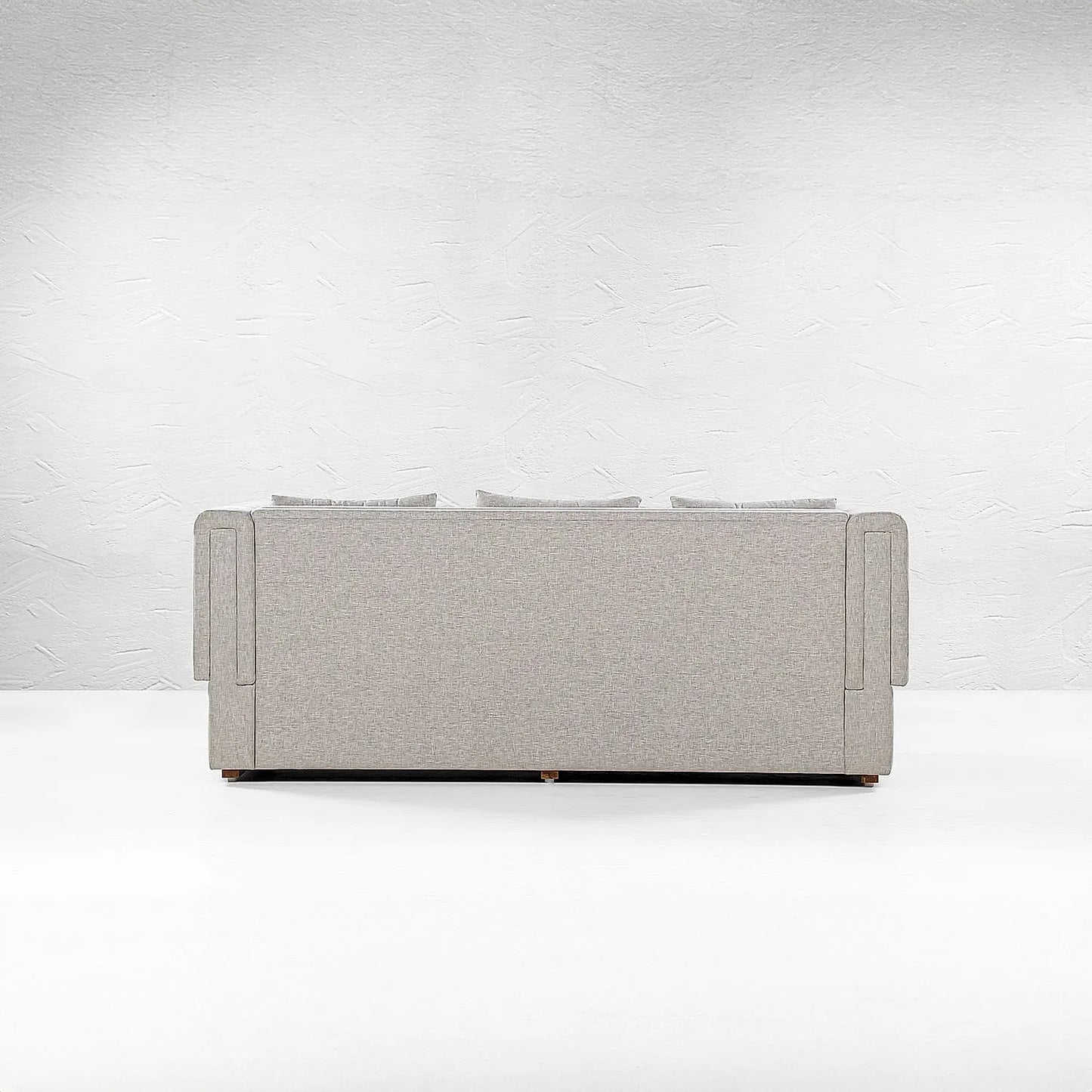 California 3 Seater Fabric Sofa (Linen, Grey)