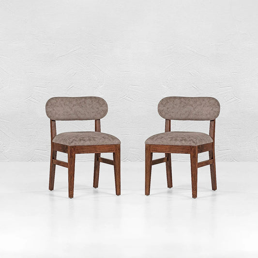 Chicago wooden Dining Chair - Set of 2 - Walnut Finish