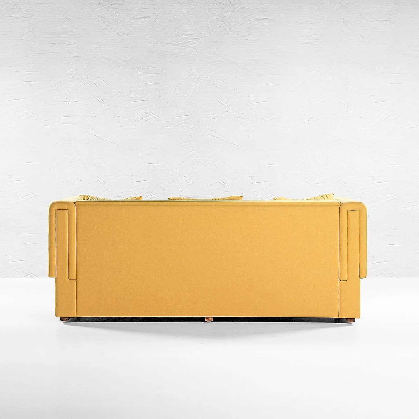 California 3 Seater Fabric Sofa (Linen, Yellow)