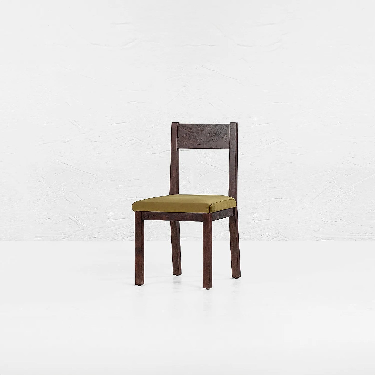 Orion Wooden Dining Chair - Set of 2 - (Velvet, Green) - Dark Walnut Finish