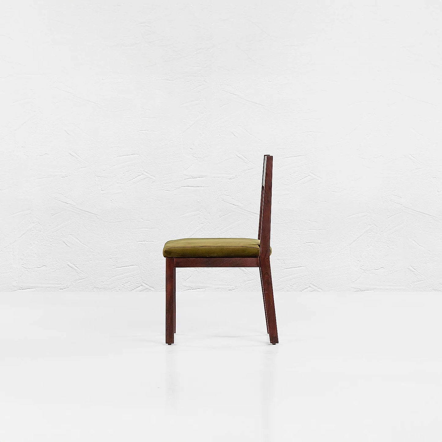 Orion Wooden Dining Chair - Set of 2 - (Velvet, Green) - Dark Walnut Finish