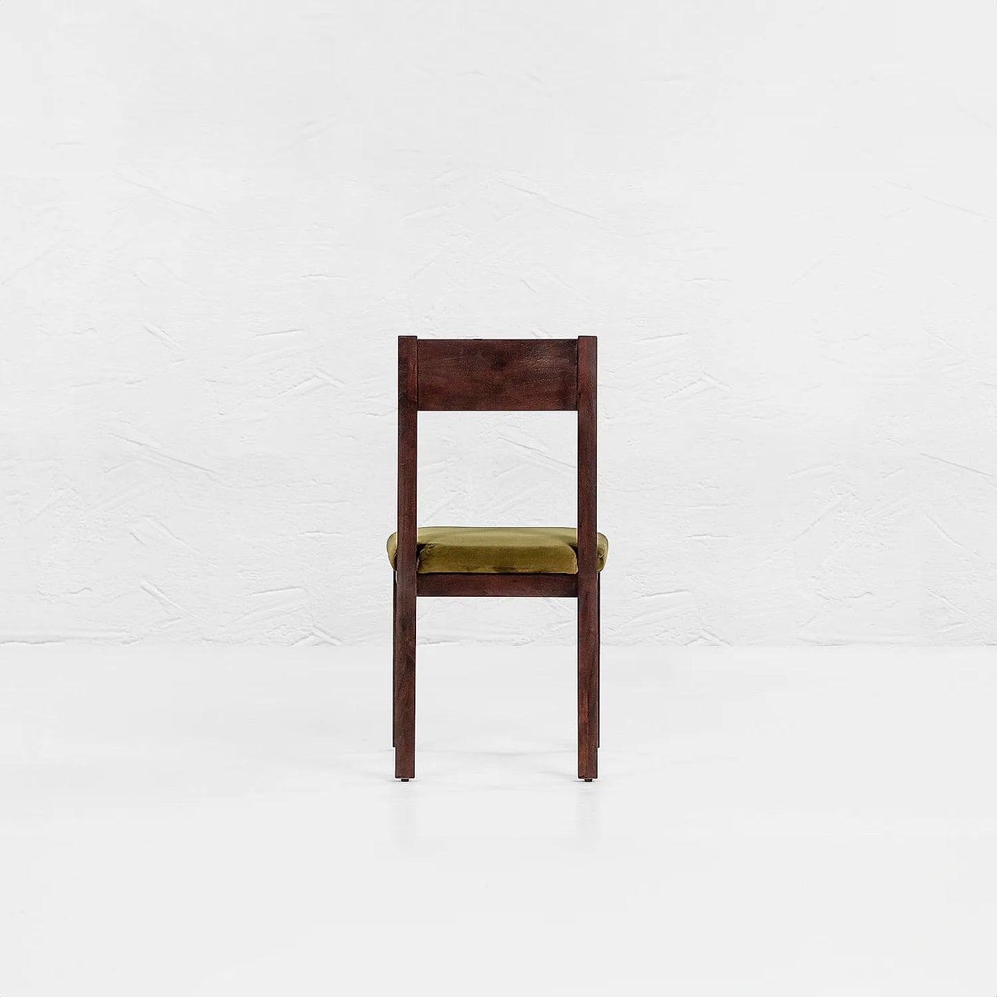 Orion Wooden Dining Chair - Set of 2 - (Velvet, Green) - Dark Walnut Finish