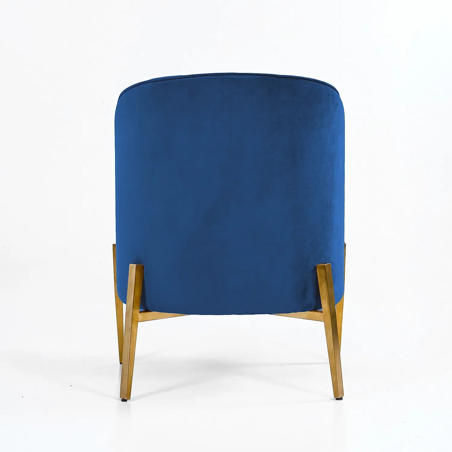 Avaitor Accent Chair with Metals legs (Velvet, Blue)
