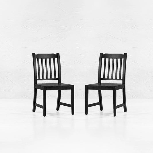 Jackson Wooden Dining Chair - Set of 2 - Ebony Finish