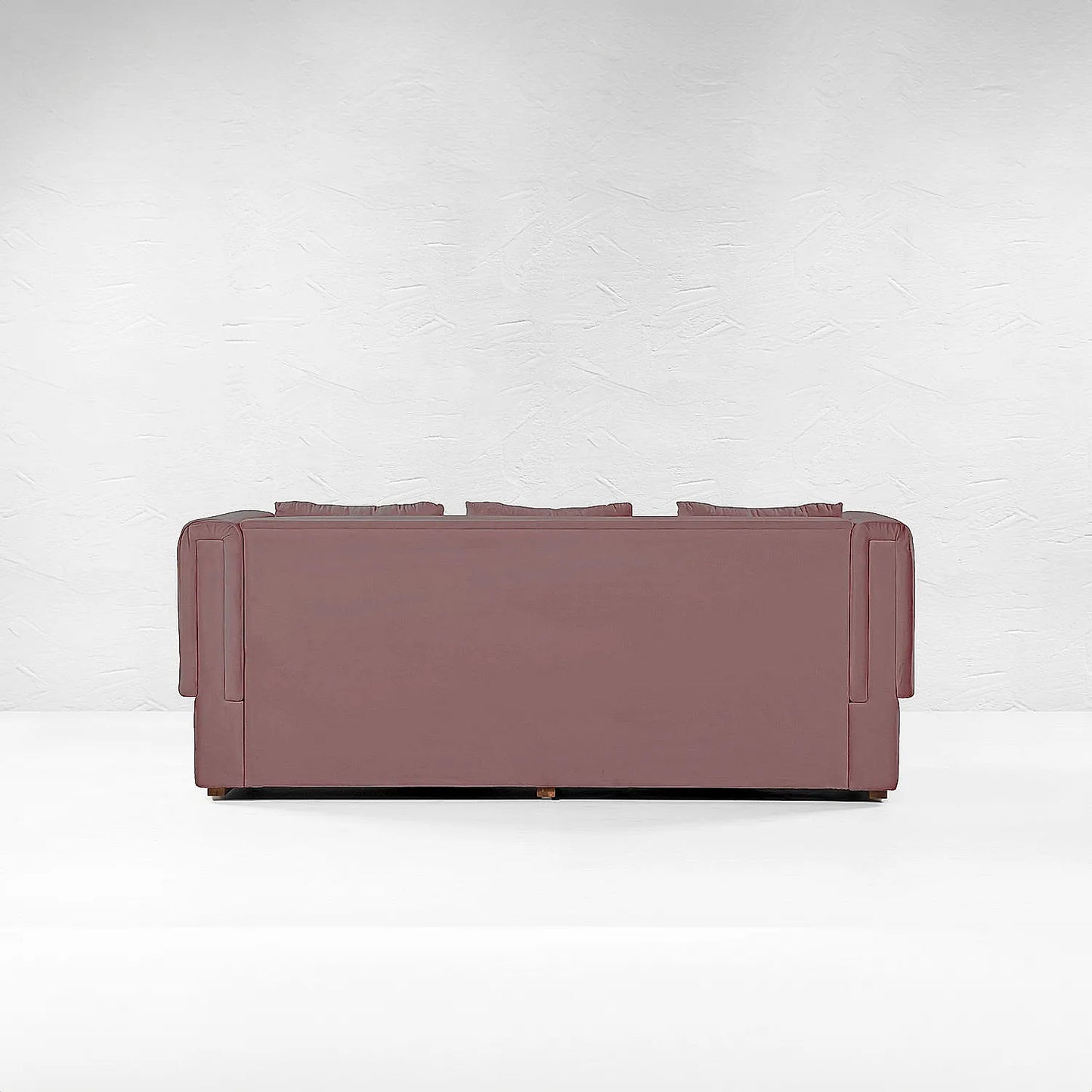 California 3 Seater Fabric Sofa (Velvet, Mauve)