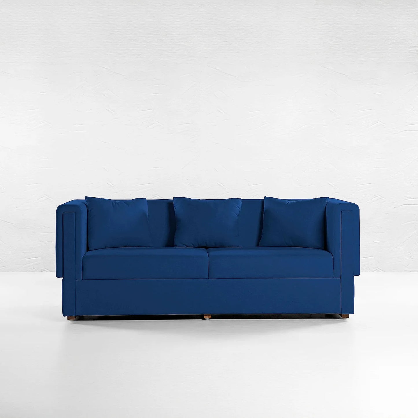 California 3 Seater Fabric Sofa (Velvet, Blue)
